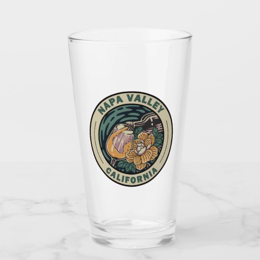 Napa Valley California Travel Art Badge Glas (Voorkant)