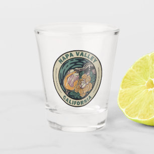 Napa Valley California Travel Art Badge Shot Glas