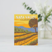 Napa Valley California Travel Art Vintage Briefkaart (Staand voorkant)