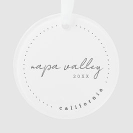 Napa Valley California Travel USA Simple Ornament