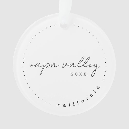 Napa Valley California Travel USA Simple Ornament (voorkant)