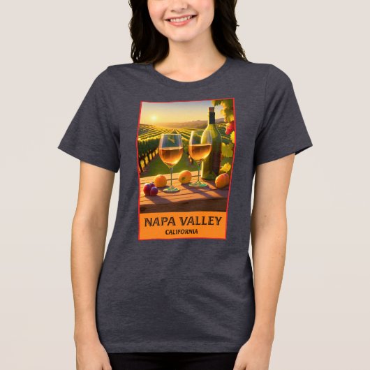 Napa Valley California Tri-Blend Shirt (Voorkant)