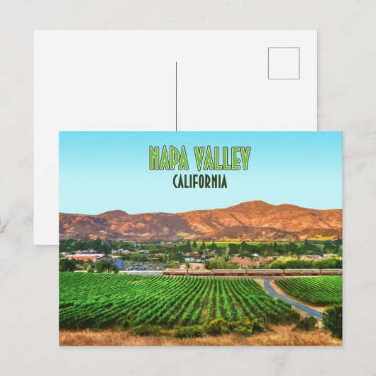 Napa Valley California Vineyard Briefkaart (Voorkant / Achterkant)
