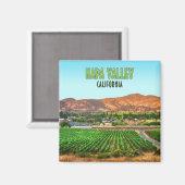Napa Valley California Vineyard  Magneet (Voorkant / Achterkant)