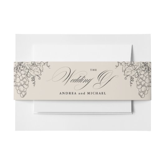 Napa Valley California Vineyard Rustic Winery Uitnodigingen Wikkel (Voorkant Voorbeeld)