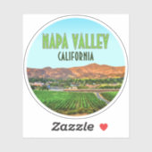 Napa Valley California Vineyard  Sticker (Vel)