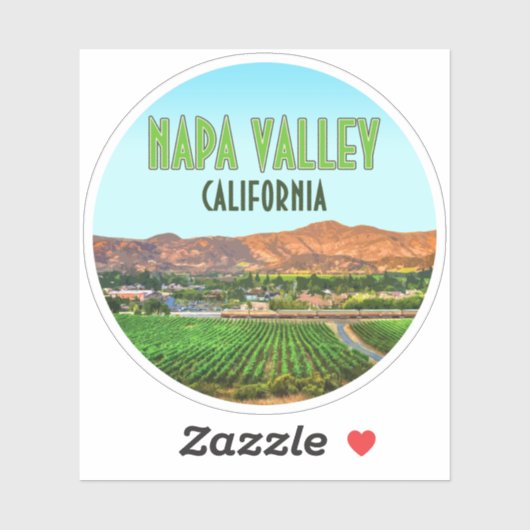Napa Valley California Vineyard  Sticker (Vel)