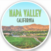 Napa Valley California Vineyard  Sticker (Voorkant)