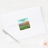 Napa Valley California Vineyard  Vierkante Sticker (Envelop)
