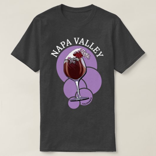 Napa Valley California wijn 1 T-shirt (Design voorkant)