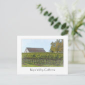 Napa Valley California Wijngaard en Schuur Briefkaart (Staand voorkant)