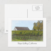 Napa Valley California Wijngaard en Schuur Briefkaart (Voorkant / Achterkant)