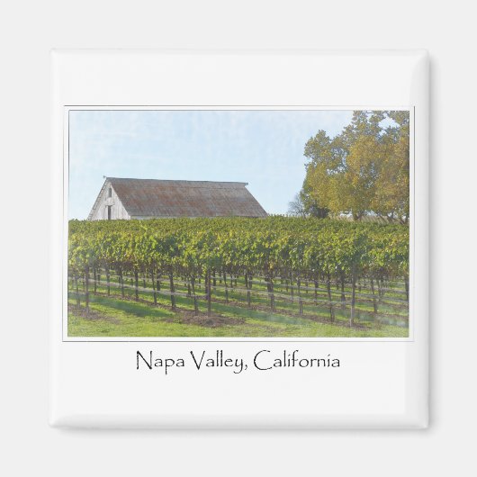 Napa Valley California Wijngaard en Schuur Magneet (Voorkant)