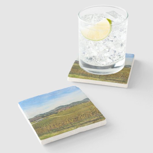 Napa Valley California wijngaard Stenen Onderzetter (Zijkant)