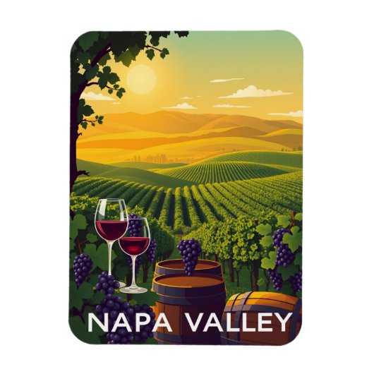 Napa Valley California wijnreizen Magneet (Verticaal)