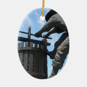 Napa Valley California Wine Press Monument Keramisch Ornament