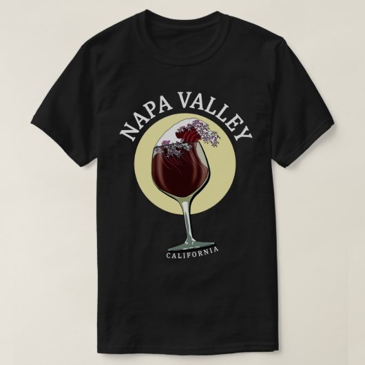 Napa Valley California Wine T-shirt (Design voorkant)