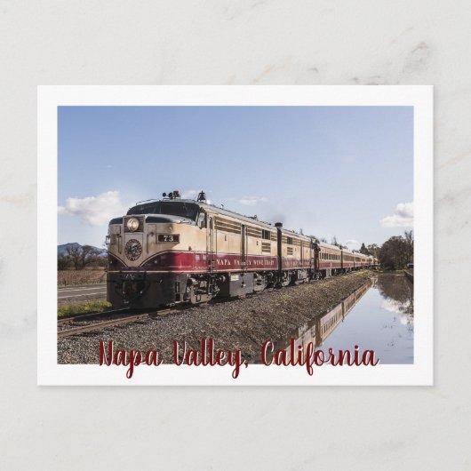 Napa Valley California Wine Train Briefkaart (Voorkant)