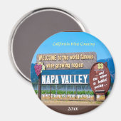 Napa Valley California Wineries Magneet (Voorkant / Achterkant)