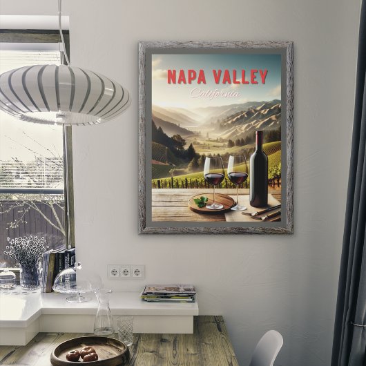 Napa Valley California Winery Reizen Poster