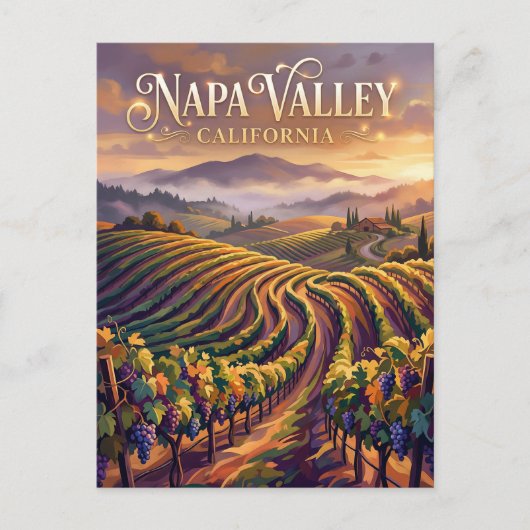 Napa Valley Californië Briefkaart (Voorkant)