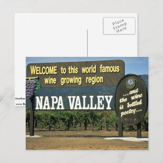 Napa Valley, Californië, VS Briefkaart (Voorkant / Achterkant)