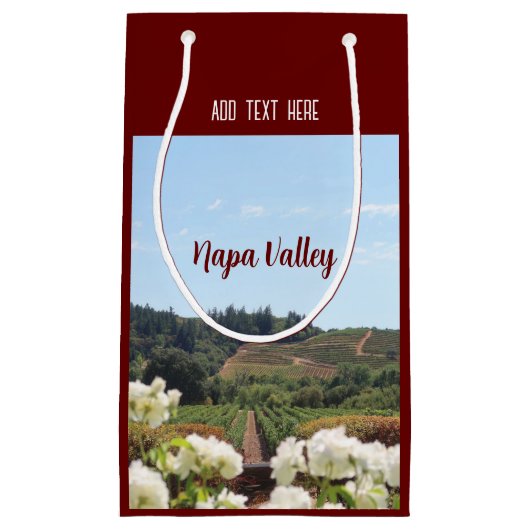Napa Valley, Californië wijngaarden en bloemen Klein Cadeauzakje (Voorkant)