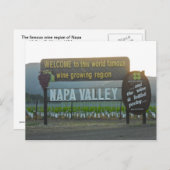 Napa Valley, Californië Wine Land Briefkaart (Voorkant / Achterkant)