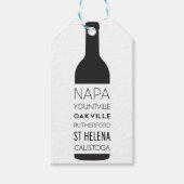 Napa Valley Cities Wijnfles Cadeaulabel (Voorkant)