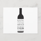 Napa Valley Cities Wine Bottle Briefkaart (Voorkant)