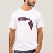 Napa Valley Cities Wine Bottle Spill Logo T-shirt (Voorkant)