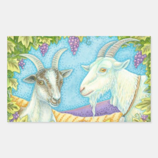 Napa Valley Goats under Grape Arbor STICKERS Sheet (Voorkant)
