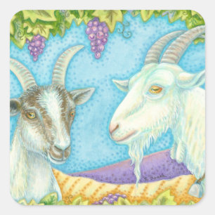 Napa Valley Goats under Grape Arbor STICKERS Sheet