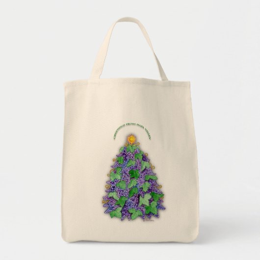 Napa Valley Grapes kerstboom Tote Bag (Voorkant)