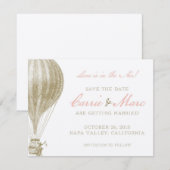 Napa Valley  Hete Luchtballon Save the Date (Voorkant / Achterkant)