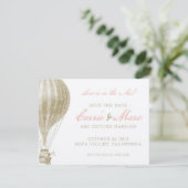 Napa Valley  Hete Luchtballon Save the Date (Staand voorkant)