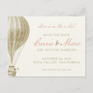 Napa Valley  Hot Air Ballon Save the Date