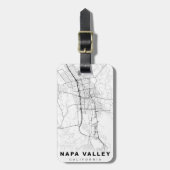 Napa Valley Kaart Bagagelabel (Voorkant verticaal)