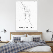 Napa Valley Kaart Canvas Afdruk (Insitu (Slaapkamer))