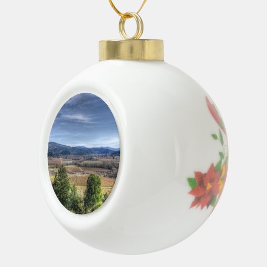 Napa Valley Keramische Bal Ornament (Rechts)