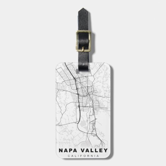 Napa Valley Map Bagagelabel (Voorkant verticaal)