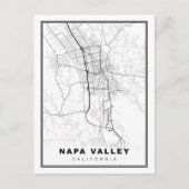 Napa Valley Map Briefkaart (Voorkant)