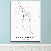Napa Valley Map Canvas Afdruk (Insitu (Houten vloer))
