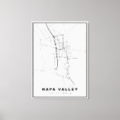 Napa Valley Map Canvas Afdruk (Voorkant)