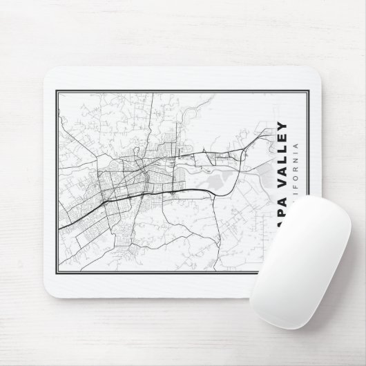 Napa Valley Map Muismat (Met muis)