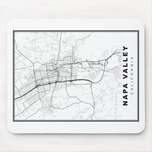 Napa Valley Map Muismat (Voorkant)