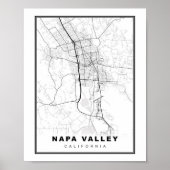 Napa Valley Map Poster (Voorkant)