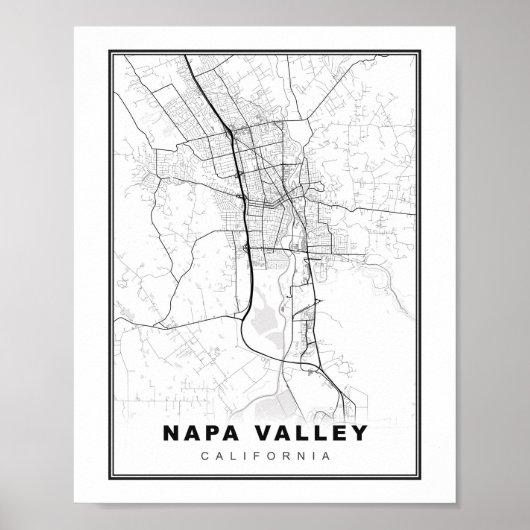 Napa Valley Map Poster (Voorkant)