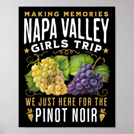 Napa Valley Meisjesreis Wijnland Wijnmakerij Tour Poster (Voorkant)