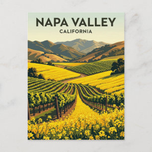 Napa Valley Mosterd Bloemen Californië Briefkaart